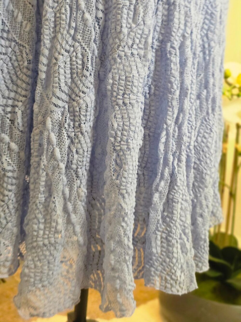 Rabbit Rabbit Rabbit Periwinkle Lace Midi Dress Size S - Picture 5 of 6